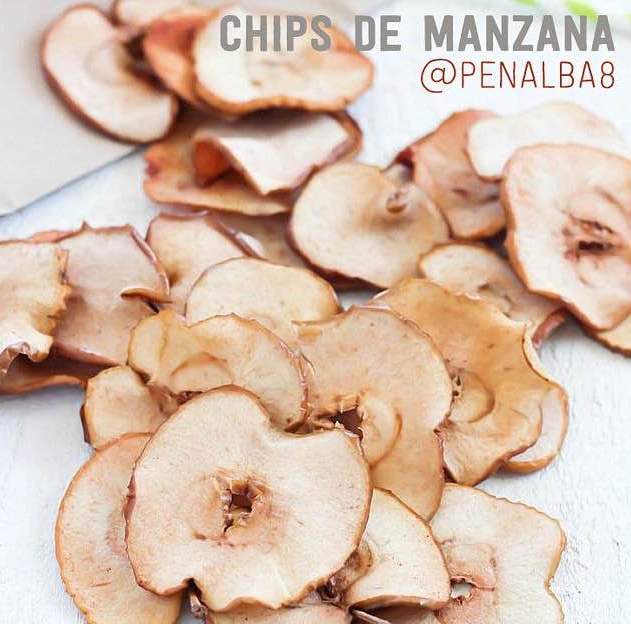 alimentación: chips de manzana